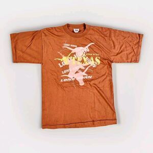 Expressions Texas Lone Horn Orange Single Stitch Large Mens T Shirt Lone Star